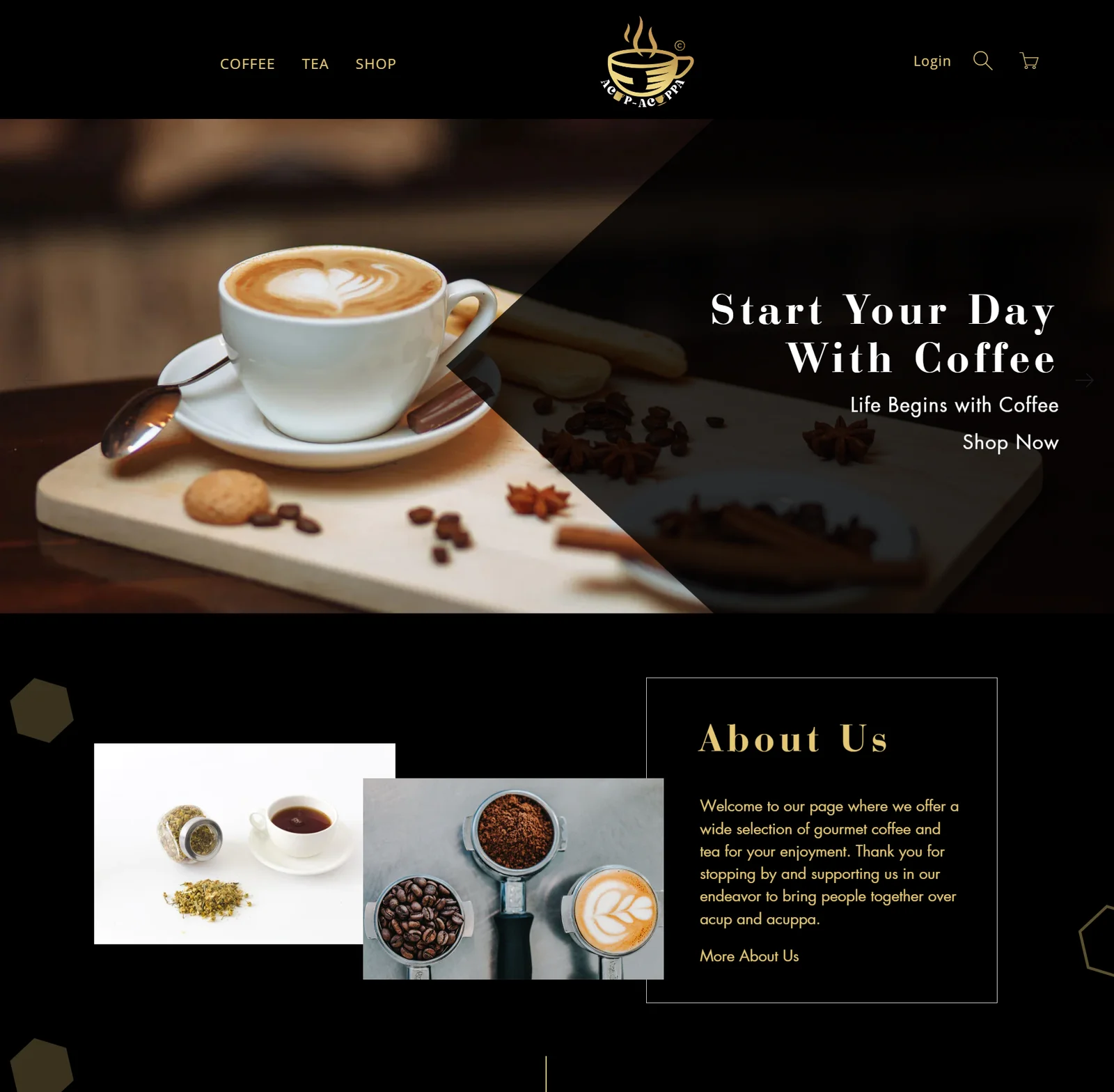 WordPress Coffee website designed